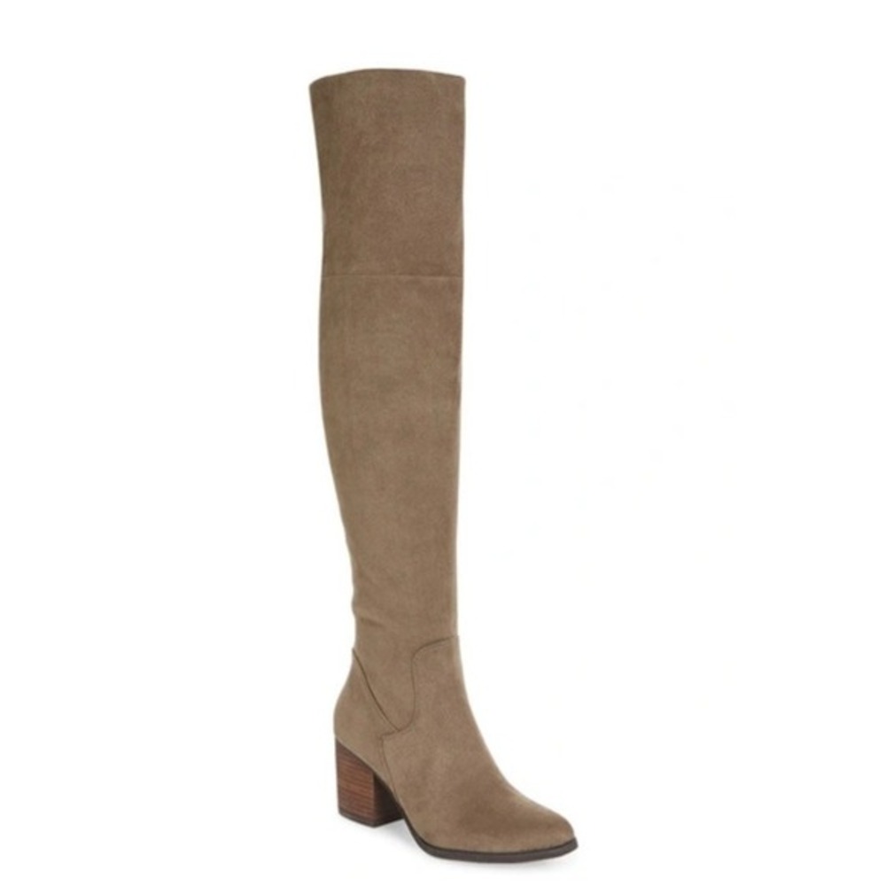 BP Women's Luke Over The Knee Boot Taupe Faux Suede Size 9‎ M